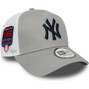 Sapkák ívelt szürke snapback A Frame Side Patch New York Yankees MLB New Era