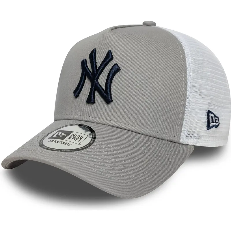 new-era-a-frame-side-patch-new-york-yankees-mlb-grey-trucker-hat