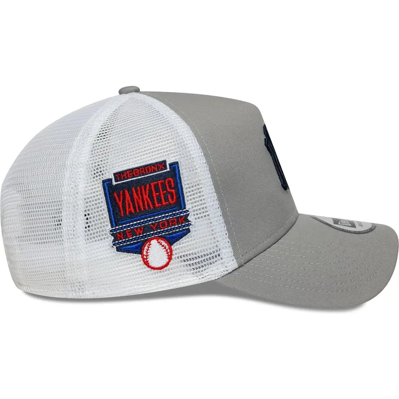 new-era-a-frame-side-patch-new-york-yankees-mlb-grey-trucker-hat