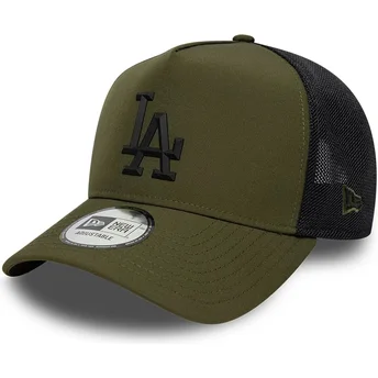 Grön trucker-keps med svart logotyp A Frame Sport från Los Angeles Dodgers MLB av New Era