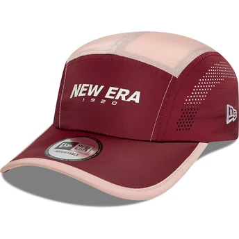 Sapkák ívelt 5 panel piros állítható Runner Colour Block New Era