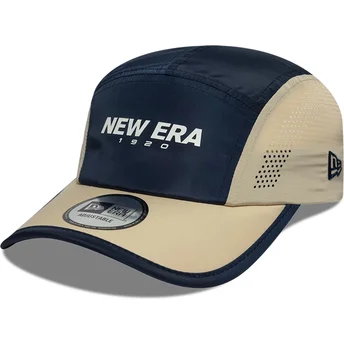 Gorra 5 panel curva azul marino ajustable Runner Colour Block de New Era