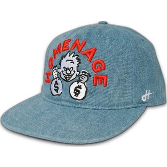 Sapkák lapos kék snapback Denim Money Music Shapes Identity The Snap Homenage