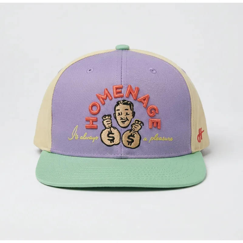 gebogene-mehrfarbige-snapback-kappe-money-music-shapes-identity-the-snap-von-homenage