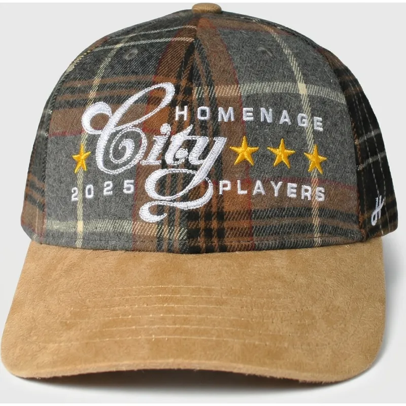 mehrfarbige-gebogene-snapback-kappe-plaid-players-sport-the-ball-von-homenage