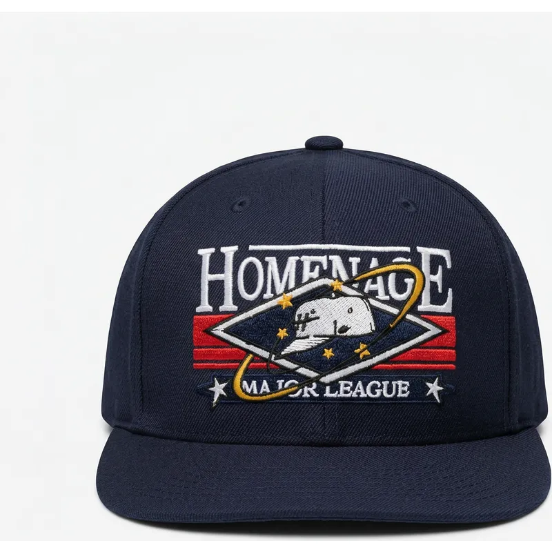 flache-marineblau-snapback-kappe-game-sport-the-snap-von-homenage