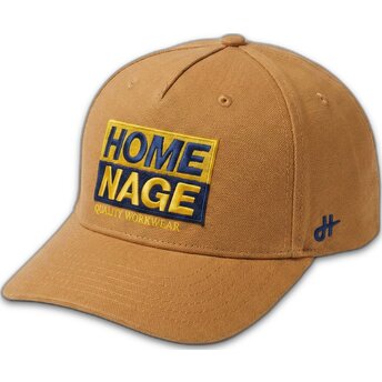 Sapkák ívelt barna snapback Decker Workwear The Retro Homenage