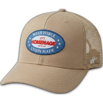 Sapkák ívelt bézs snapback The Trucker Union Workwear The Homenage