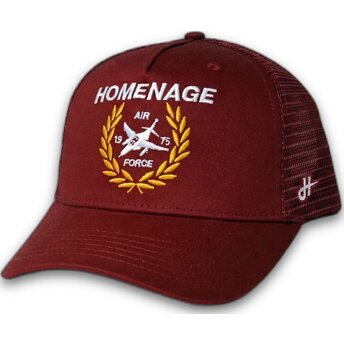Sapkák ívelt piros snapback The Trucker Jet Military Surplus The Homenage