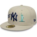 beige-angepasste-flatcap-mit-marineblauem-logo-59fifty-city-icon-der-new-york-yankees-von-new-era