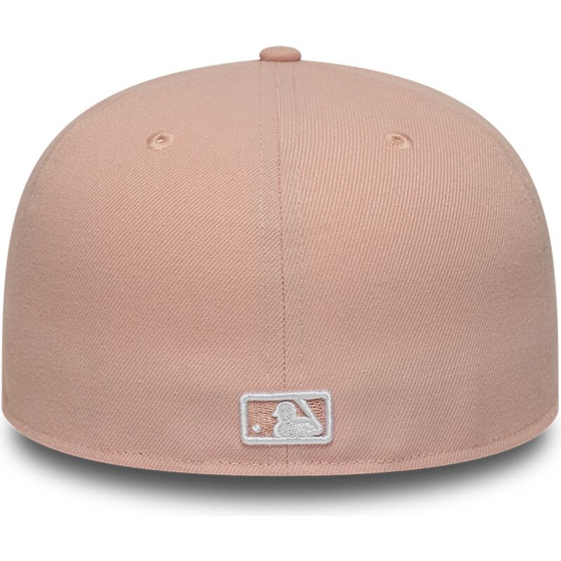 flache-rosa-angepasste-59fifty-league-essential-kappe-der-new-york-yankees-mlb-von-new-era