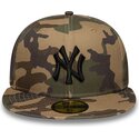 flache-kappe-camouflage-verstellbar-mit-schwarzem-logo-59fifty-camo-von-new-york-yankees-mlb-von-new-era