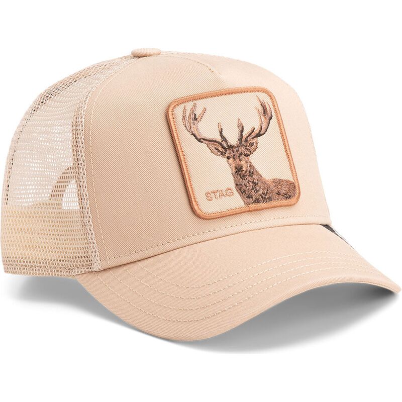 trucker-cap-beige-hirsch-blur-stag-the-farm-von-goorin-bros