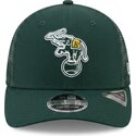 grune-trucker-kappe-9seventy-stretch-snap-evergreen-der-oakland-athletics-mlb-von-new-era