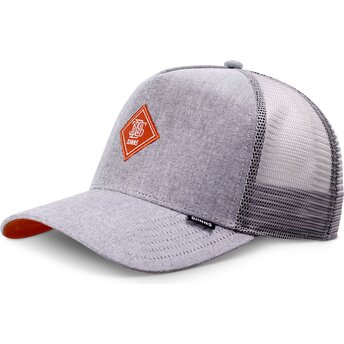Trucker-Cap grau mit rotem Logo HFT OxfordContra von Djinns