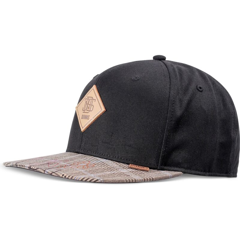 schwarze-und-graue-flatcap-snapback-crinklecheck-rev-von-djinns