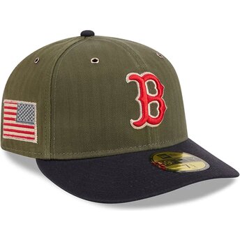 Sapkák ívelt zöld illesztett 59FIFTY Pre-Curved American Herringbone Boston Red Sox MLB New Era
