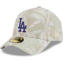 new-era-curved-brim-59forty-a-frame-leafy-palm-los-angeles-dodgers-mlb-beige-fitted-cap