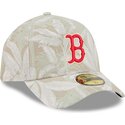 beige-gebogene-verstellbare-59forty-a-frame-leafy-palm-kappe-der-boston-red-sox-mlb-von-new-era
