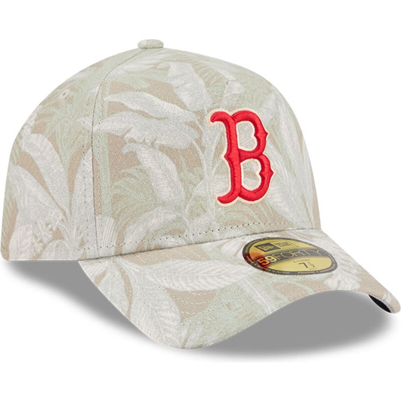 gorra-curva-beige-ajustada-59forty-a-frame-leafy-palm-de-boston-red-sox-mlb-de-new-era