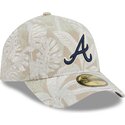 gorra-curva-beige-ajustada-59forty-a-frame-leafy-palm-de-atlanta-braves-mlb-de-new-era
