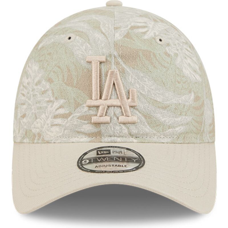 gorra-curva-beige-ajustable-9twenty-leafy-palm-de-los-angeles-dodgers-mlb-de-new-era