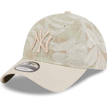 Sapkák ívelt bézs állítható 9TWENTY Leafy Palm New York Yankees MLB New Era