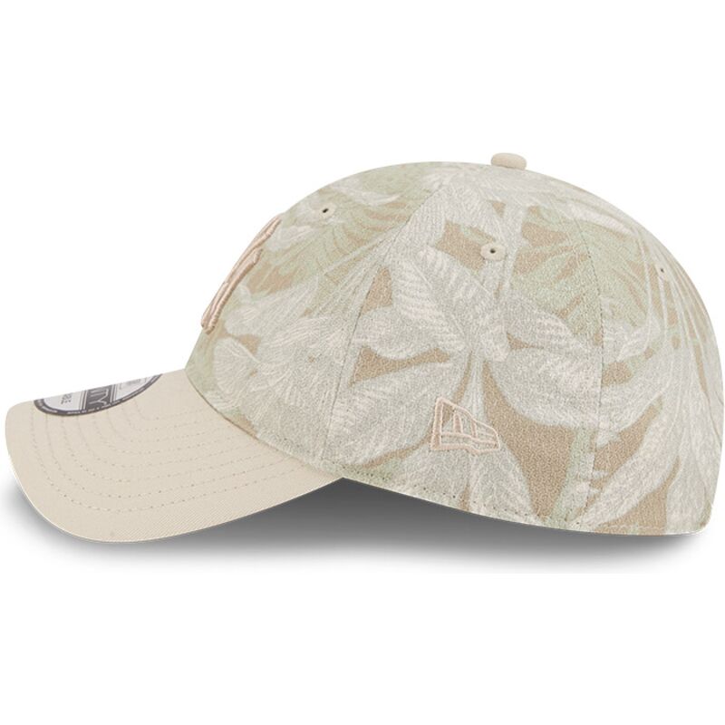 new-era-curved-brim-9twenty-leafy-palm-new-york-yankees-mlb-beige-adjustable-cap