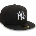 schwarze-anliegende-59fifty-flatcap-heart-icon-der-new-york-yankees-mlb-von-new-era