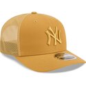 hellbraune-trucker-kappe-9seventy-stretch-snap-color-pack-der-new-york-yankees-mlb-von-new-era