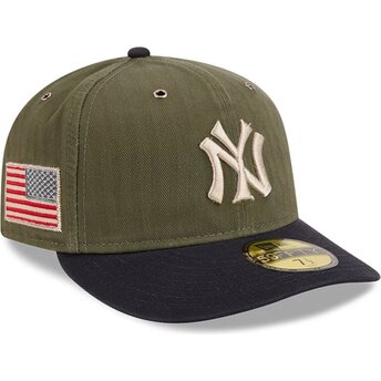 Sapkák ívelt zöld illesztett 59FIFTY Pre-Curved American Herringbone New York Yankees MLB New Era