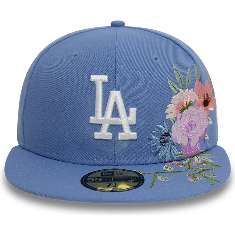 new-era-flat-brim-59fifty-floral-los-angeles-dodgers-mlb-blue-fitted-cap new-era-flat-brim-59fifty-floral-los-angeles-dodgers-mlb-blue-fitted-cap