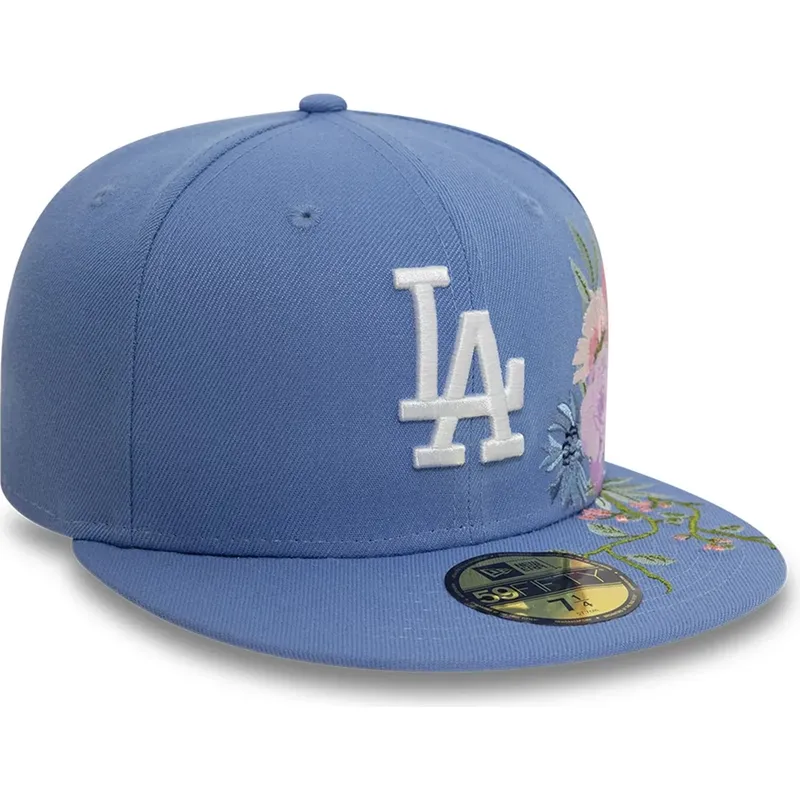 new-era-flat-brim-59fifty-floral-los-angeles-dodgers-mlb-blue-fitted-cap new-era-flat-brim-59fifty-floral-los-angeles-dodgers-mlb-blue-fitted-cap