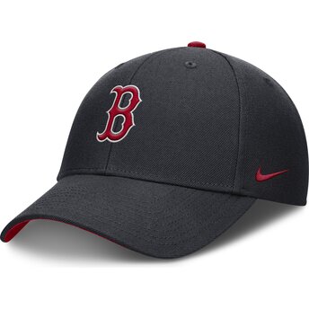 Marineblaue verstellbare gebogene Kappe für Kinder Dri-Fit Club Structured von Boston Red Sox MLB von Nike