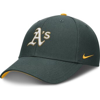 Sapkák ívelt zöld állítható gyereknek Dri-Fit Club Structured Oakland Athletics MLB Nike