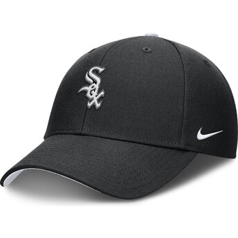 Schwarze gebogene verstellbare Kappe für Kinder Dri-Fit Club Structured von Chicago White Sox MLB von Nike