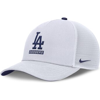Sapkák ívelt fehér snapback Primetime Dri-Fit Rise Structured Los Angeles Dodgers MLB Nike