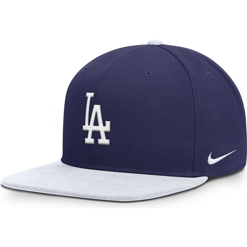 blau-weisse-flache-snapback-kappe-nike-dri-fit-pro-structured-square-bill-der-los-angeles-dodgers-mlb-von-nike
