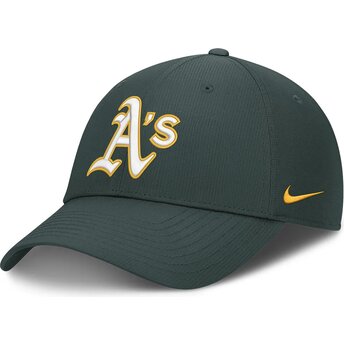 Sapkák ívelt zöld állítható Club Structured UV Poly Ripstop Oakland Athletics MLB Nike