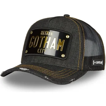 Schwarze Trucker-Cap mit Gotham City Batman DC6 BATP1 DC Comics Plakette von Capslab