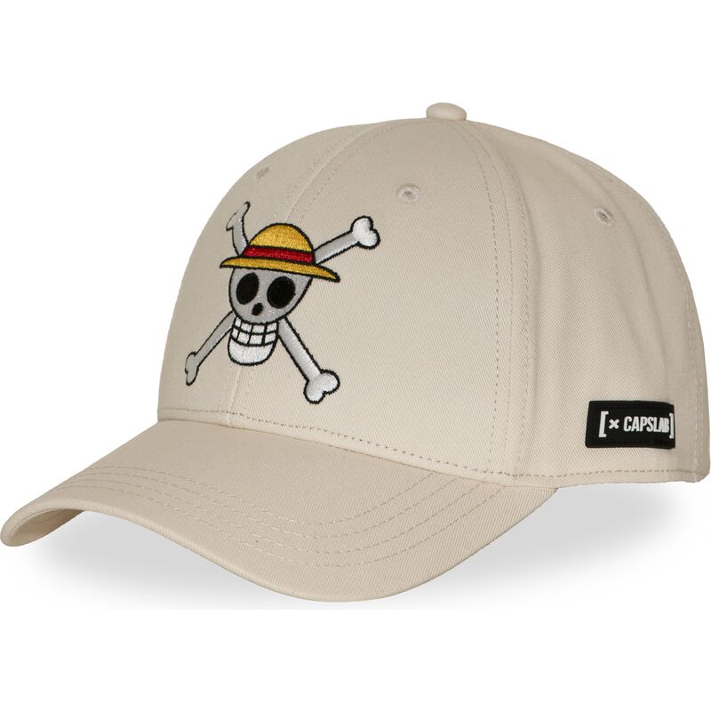 capslab-curved-brim-straw-hat-pirates-op7-skub-one-piece-beige-snapback-cap capslab-curved-brim-straw-hat-pirates-op7-skub-one-piece-beige-snapback-cap