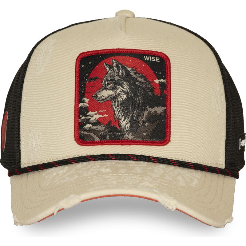 trucker-cap-beige-und-schwarz-wolf-wise-bea3-wisb-beasts-von-capslab trucker-cap-beige-und-schwarz-wolf-wise-bea3-wisb-beasts-von-capslab