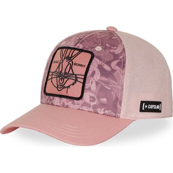 Capslab Bugs Bunny LOO13 PCBBUNB Looney Tunes Pink Trucker Hat