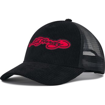 Sapkák ívelt fekete snapback Embroidery Applique Cord Ed Hardy