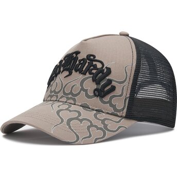 Sapkák ívelt szürke snapback Flaming Ed Hardy