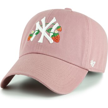Sapkák ívelt rózsaszín állítható gyereknek Clean Up Icon Alt Strawberry New York Yankees MLB 47 Brand
