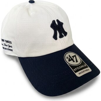 Sapkák ívelt bézs állítható Clean Up Contemporary Two Tone New York Yankees MLB 47 Brand