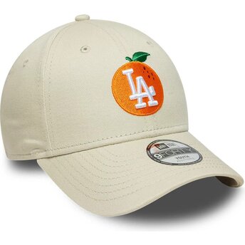 Sapkák ívelt bézs állítható gyereknek 9FORTY Fruit Icon Orange Los Angeles Dodgers MLB New Era