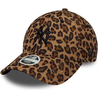 Sapkák ívelt leopárdmintás állítható 9FORTY Leopard Cord New York Yankees MLB New Era