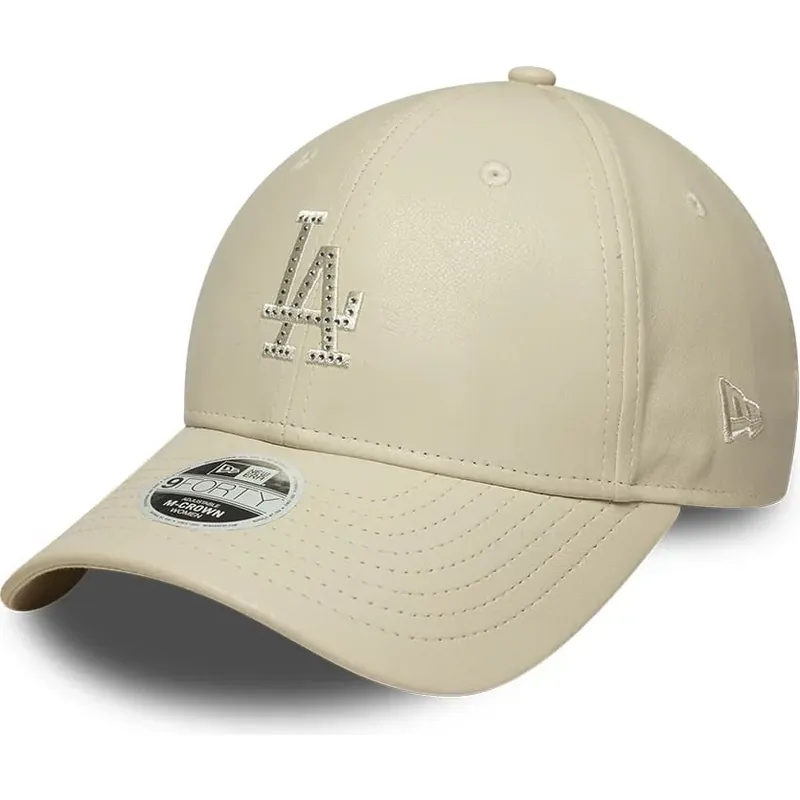 sapkak-ivelt-bezs-snapback-9forty-m-crown-pu-diamante-los-angeles-dodgers-mlb-new-era